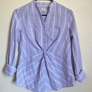 Blue Top Front Twist